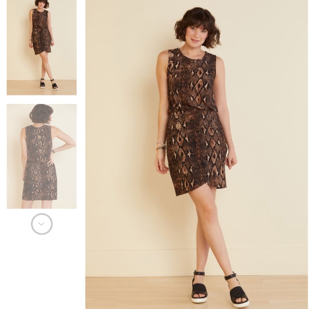 SUNDAY IN BROOKLYN Snake Knit Tank Dress